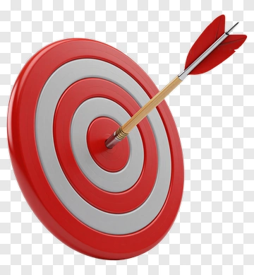 Red Bullseye Target With Arrow PNG