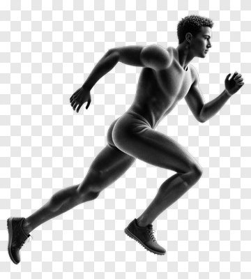 Running Athlete In Motion PNG