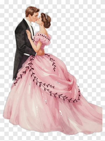 Elegant Couple In Formal Attire PNG