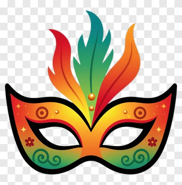Colorful Carnival Mask PNG