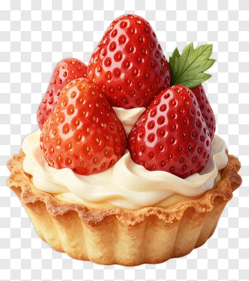 Strawberry Tart With Fresh Strawberries PNG