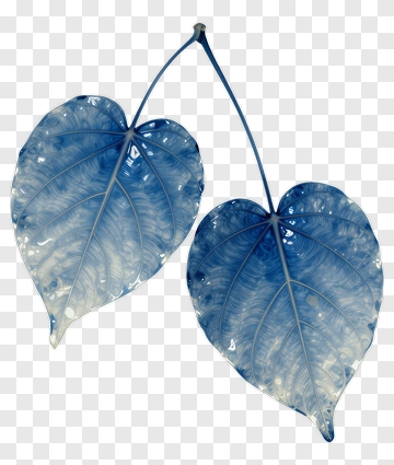 Blue Decorative Leaves PNG