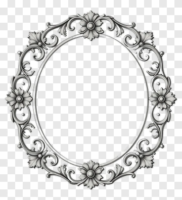 Ornate Silver Frame PNG