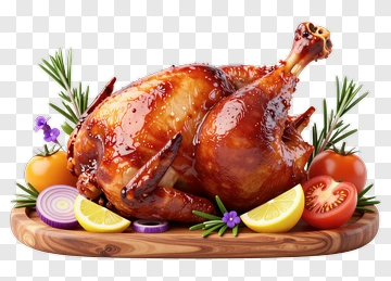 Roasted Chicken With Vegetables PNG