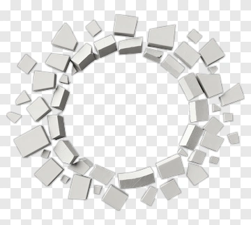 Circular Fragmented Frame PNG