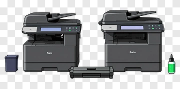 Two Printers With Accessories PNG