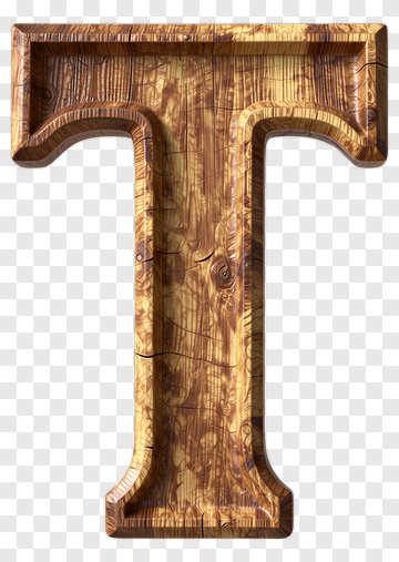Wooden Letter T PNG