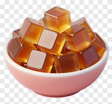 Bowl Of Jelly Cubes PNG