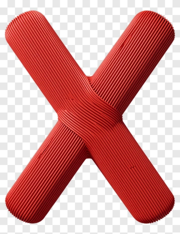 Red X-Shaped Object PNG