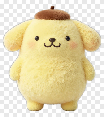 Cute Plush Dog With Acorn Hat PNG