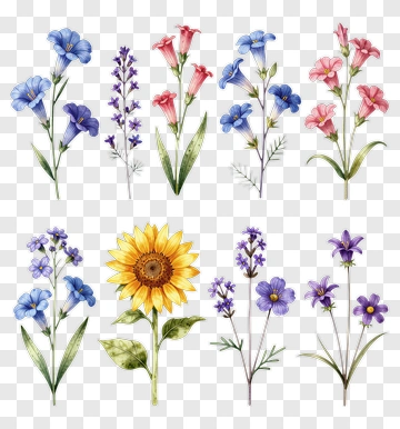 Colorful Flower Bouquet PNG