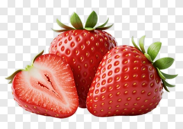 Fresh Red Strawberries PNG