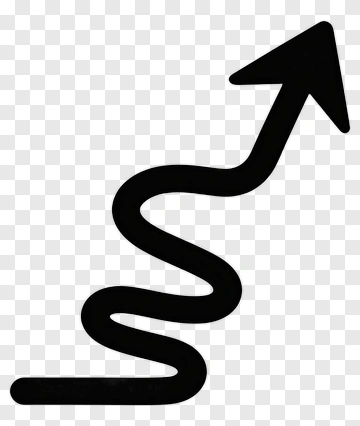 Upward Zigzag Arrow PNG