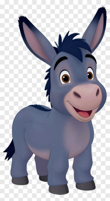 Cartoon Donkey Character PNG