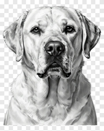 Realistic Labrador Retriever Portrait PNG