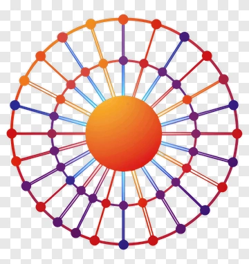 Abstract Circular Network Design PNG