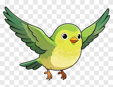 Cartoon Bird With Outstretched Wings PNG