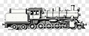 Vintage Steam Locomotive PNG