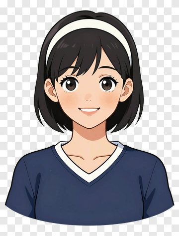 Anime Girl Smiling PNG