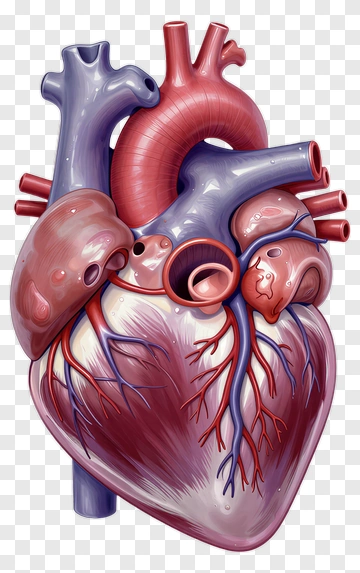 Realistic Heart Anatomy Illustration PNG