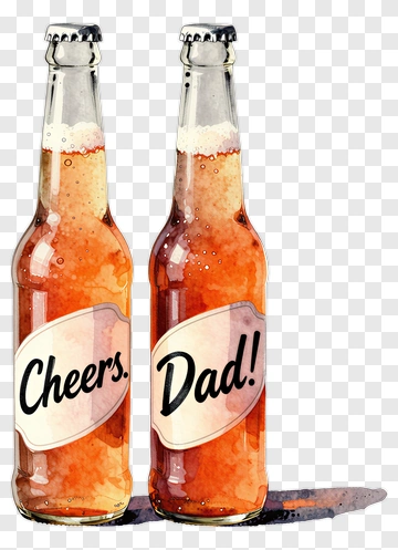Cheers Dad Soda Bottles PNG