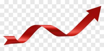 Red Arrow Graphing Ribbon PNG