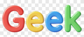 Colorful Geek Text PNG