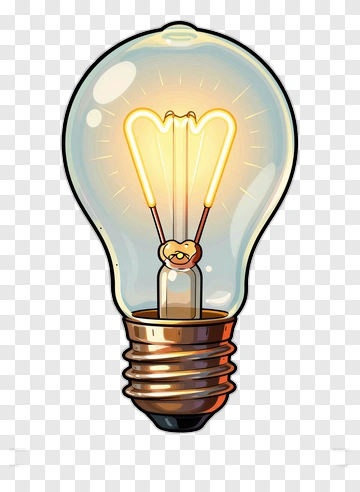 Cartoon Light Bulb PNG