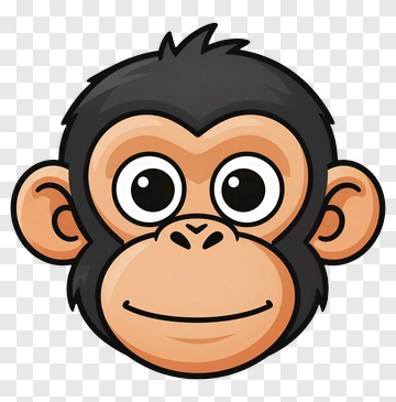 Cartoon Monkey Face PNG