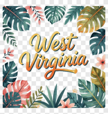 West Virginia Floral Design PNG