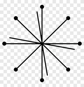 Black Starburst Shape PNG