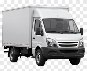 White Delivery Truck PNG