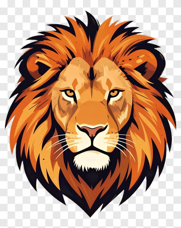Cartoon Lion Head PNG