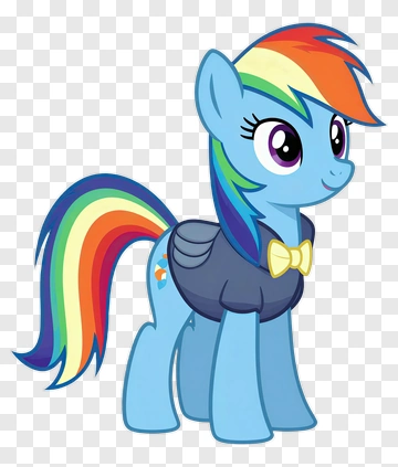 Cartoon Pony With A Bow Tie PNG