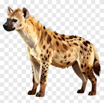 Realistic Hyena Illustration PNG