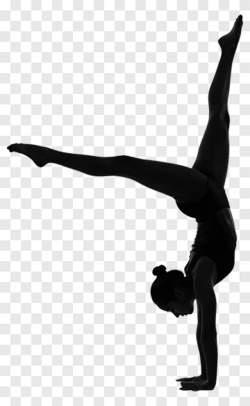 Gymnast Performing A Handstand PNG