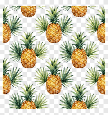 Colorful Pineapple Pattern PNG