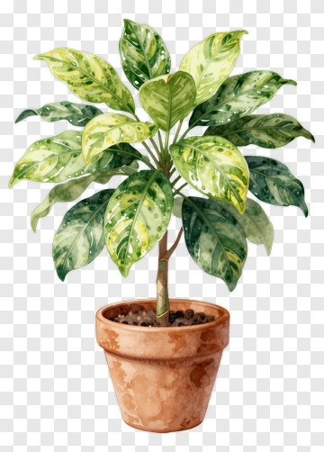 Felt Houseplant In A Pot PNG