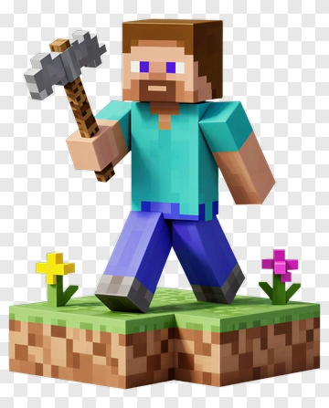 3D Character Holding A Pickaxe PNG