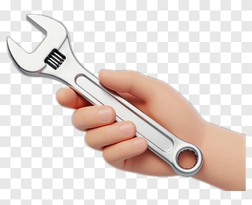 Hand Holding A Wrench PNG