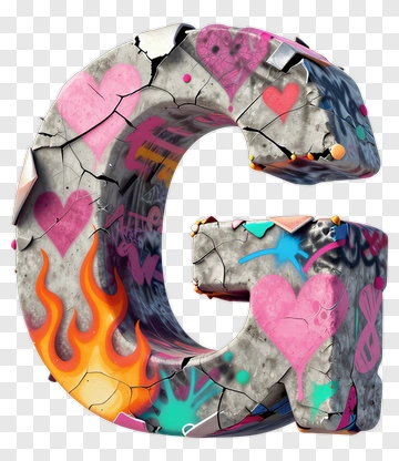 Colorful Graffiti Letter G PNG