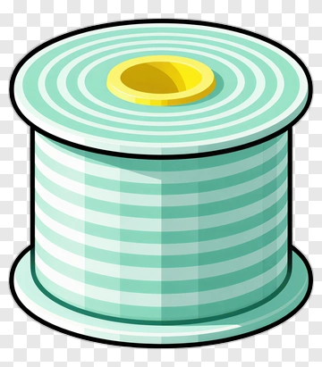 Mint Sewing Thread Spool PNG