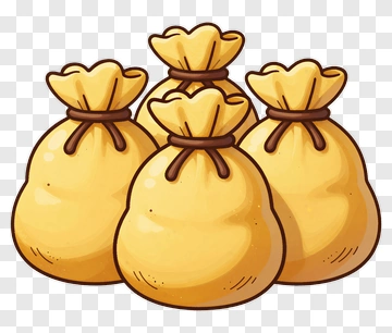 Cartoon Money Bags PNG