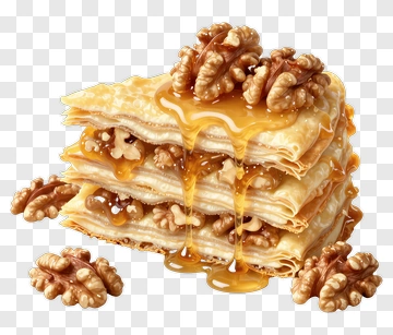 Honey Drizzled Walnut Pastry PNG