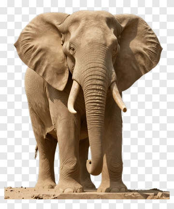 Elephant Standing Proudly PNG