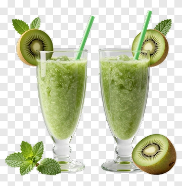 Green Kiwi Smoothies With Fresh Mint PNG
