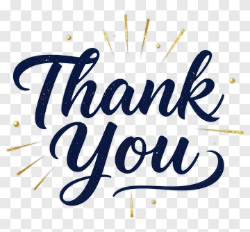 Thank You Text With Decorative Elements PNG