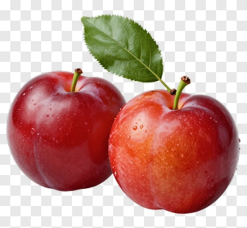 Red Apples With Leaf PNG