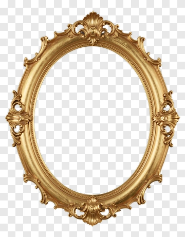 Ornate Gold Picture Frame PNG