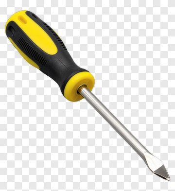 Screwdriver With Yellow Handle PNG